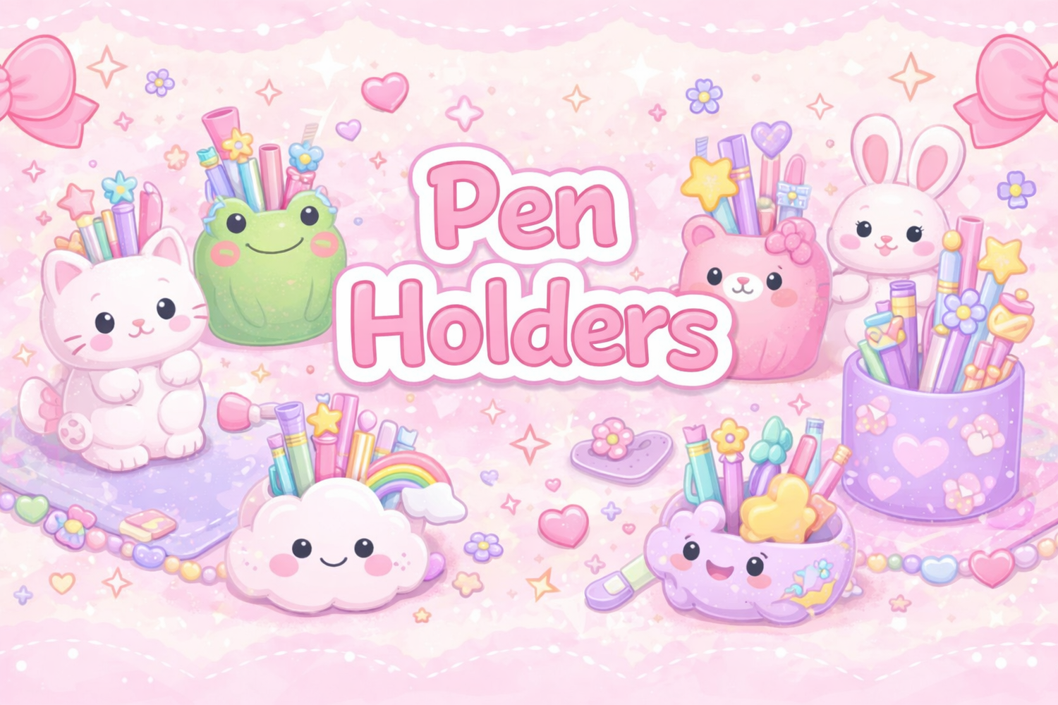 Cute Acrylic Pen Holders